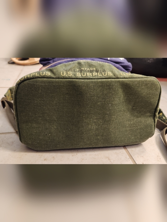 Tigerbear Republik Vintage US Surplus Heavy Canvas Backpack Flag NWT #K‎ main image 4